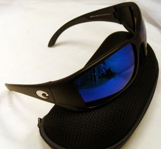 Costa Del Mar Blackfin Sunglasses Black 400G Blue Mirror