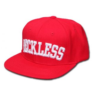 Young and Reckless Block Fall Red Snapback Hat Mens Black