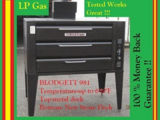 Blodgett Stones Deck Pizza Bakery LP Gas Oven 981 Tested Live Pictures 