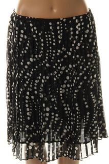 Jones New York New Black White Polka Dot Pleated Skirt Petites 14P 