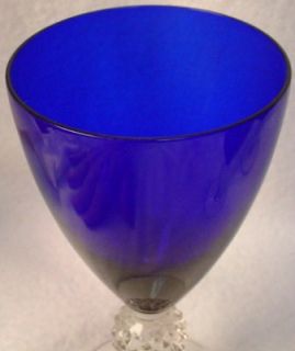 MORGANTOWN crystal GOLF BALL golfball COBALT Ritz Blue JUICE GLASS