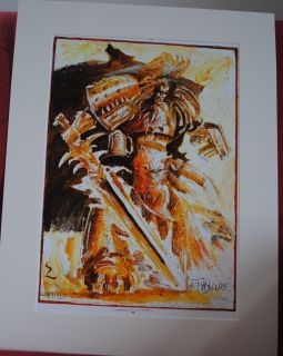   40K Leman Russ Primarch Signed Graphic Art by John Blanche