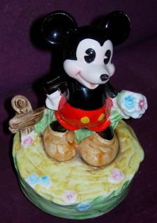 Vintage Mickey Mouse Music Box Works WDP Schmid Japan