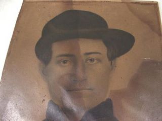 Civil War Soldier Hezekiah Blevins Charcoal Portrait