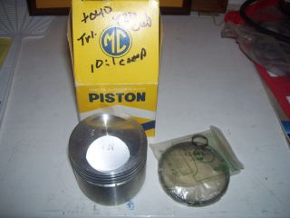 TRIUMPH TIGER CUB T20 NOS MC PISTON 40 OVER 10 1 WITH RINGS PIN CLIPS