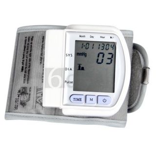   Date Time Wrist Cuff Blood Pressure Monitor Heart Beat Meter
