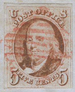 1D 1847 5c Brown Orange Single on 1851 Folded Letter
