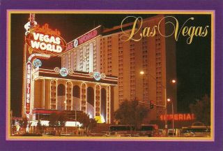   World Hotel Casino Las Vegas Post Card Now Closed Bob Stupak