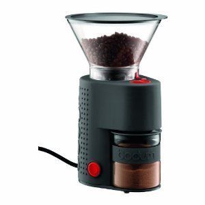 Bodum New Bistro Electric Burr Coffee Grinder, with Borosilicate Glass 