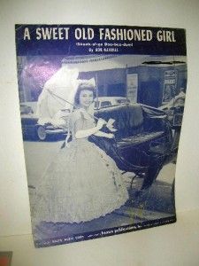 sweet old fashioned girl sheet music 1956