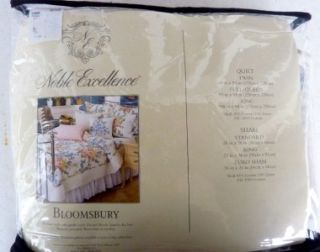    NOBLE EXCELLENCE STND PILLOW SHAM BLOOMSBURY CREAM & PASTEL FLORAL