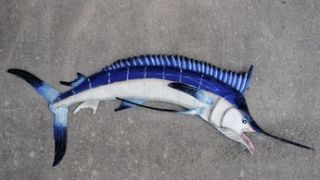 Mounted Blue Marlin Metal Brand New 60 Inches