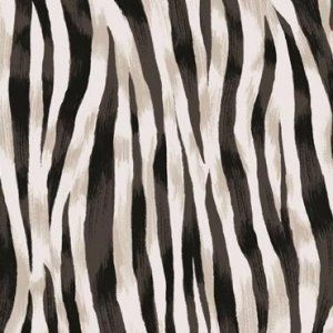 Zebra Safari Collection by Blue Hill Fabric Black White