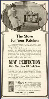 Great 1908 New Perfection Blue Flame Oil Cook Stove Ad