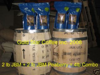 lb Jamaica Blue Mountain Coffee Peaberry Free SHIP