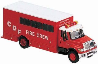 Boley 1:87 International 7000 CDF Fire Crew Truck red & white