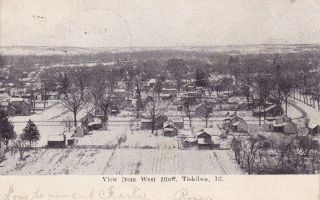 West Bluff Tiskilwa Illinois IL Town Old Postcard