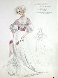 Costume Drawing; Blythe Danner as Hypatia in G. B, Shaws 