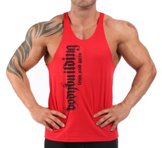 Back Bodybuilding Vest Workout Gym Clothing Red
