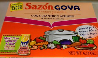 Box Sazon Goya Seasoning Jumbo Pak 36 Packets USA  