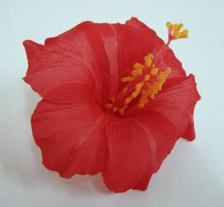 red hawaiian hibiscus flower hair clip 4 5 inch