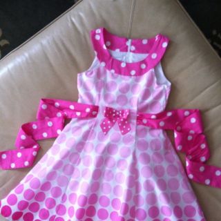Bonnie Jean Girls Pink and White Dress