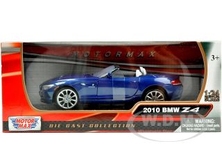 Brand new 1:24 scale diecast model of 2010 BMW Z4 Convertible Blue die 