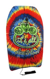 peace love happiness tie dye body board boogie board