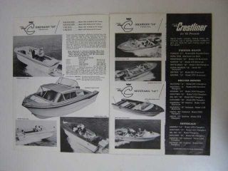 Crestliner Vintage 1961 Boat Sales Catalog Brochure
