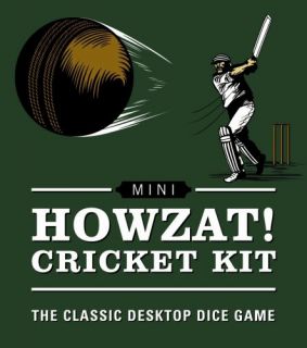 Mini Howzat Cricket Kit The Classic Desktop Dice Game, Running Press 