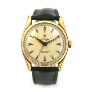 14k Yellow Gold Rolex Bombay Bubbleback Watch 6018