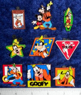   Pin Lot 9 Goofy Pins Deluxe Starter Big Square Surf Board More