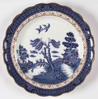 manufacturer booths pattern real old willow blue piece salad plate 