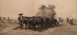   original charcoal with white pastel highlights by rosa bonheur image