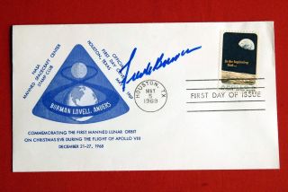   Day Cover Autographed by Frank Borman RARE NASA Space 1968