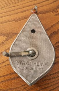   Strait Line Chalk Line Reel Plumb Bob Irwin Auger Bit Company Made USA