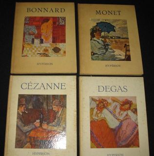 LOT VINTAGE ART BOOKS Monet Bonnard Degas Cezanne HYPERION MINIATURES 