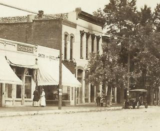 Oskaloosa KS West Side of Square Real Photo Postmark 1937