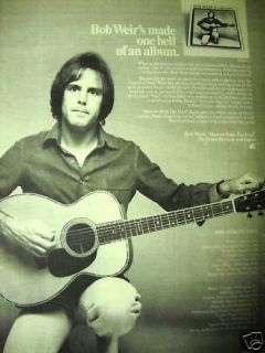 Bob Weir from Grateful Dead 1978 Tour Dates Promo Ad