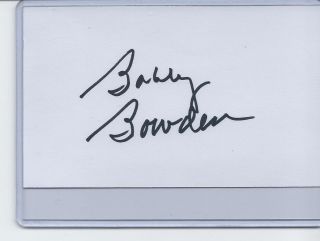 Bobby Bowden Autographed Index Card Florida State Legendary Coach