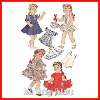 Vtg Pattern 16 Terri Lee Saucy Walker Bonnie Braids Doll Clothes 