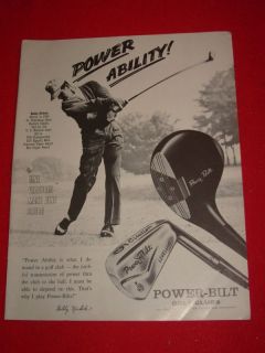 1963 Power Built Golf Clubs Bobby Nichols Print Ad