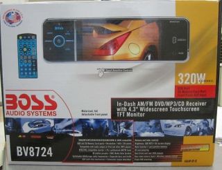 Boss BV8724 DVD MP3 CD USB 4 3 Touch Screen Car Player