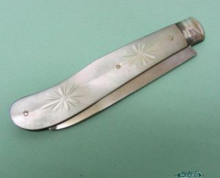 Mother of Pearl Sterling Silver Fruit Knife by Henry Wilkinson 
