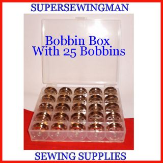   Case with 25 BOBBINS Consew Industrial Sewing Machine BOBBINS