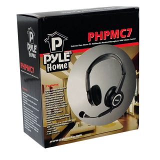 Pyle Extreme Bass Stereo PC Multimedia Headset Microphone with Volume 
