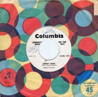 Bobby Rydell Swingin School 7 Vinyl Record 45rpm Demo Columbia 1960 