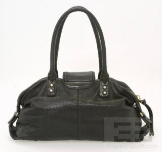 Botkier Black Textured Leather Bianca Bella Handbag