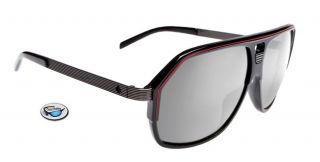 Brand New $125 Retail Spy Bodega Mens Aviator Style Sunglasses Black 