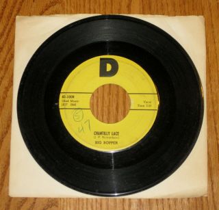 Big Bopper Chantilly Lace 45 RPM D Records 1958 Vintage 1st Press 